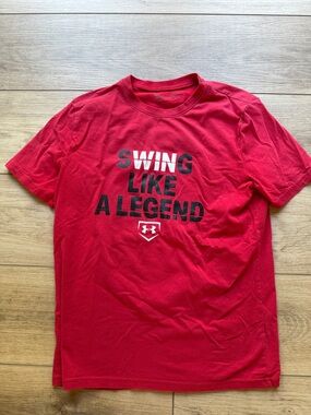 Under Armour Red Graphic 'Swing Like a Legend' Tee